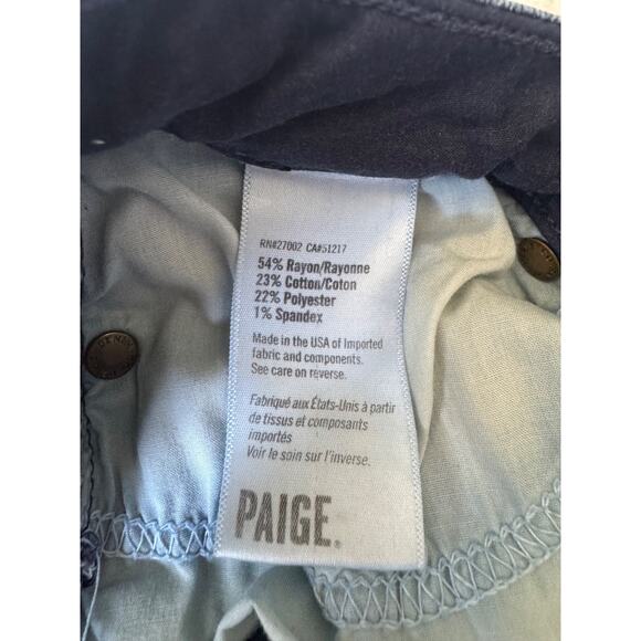 Paige Jeans Skinny Straight Verdugo Ankle Mid Rise Pants Denim - Picture 9 of 9